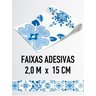 Faixa Decorativa Adesiva (autocolante) - Azulejo Azul 2 - 5