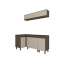 Ver imagem 2 de Lavanderia Modulada 5 Peças com Tampo Connect Bege/Off White/Cristal