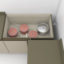 Ver imagem 6 de Lavanderia Modulada 5 Peças com Tampo Connect Bege/Off White/Cristal
