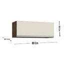 Ver imagem 4 de Armário Aéreo para Cozinha 1 Porta Basculante Athena Marrom/Itaúba/Off White