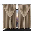 Ver imagem 1 de Cortina Blackout Bia Corta Luz 4,00 X 2,70 Quarto Bege