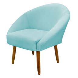 Poltrona Decorativa para Sala Recepção Manicure Consultório Stella Suede - 1