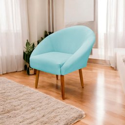 Poltrona Decorativa para Sala Recepção Manicure Consultório Stella Suede - 2