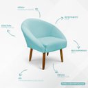 Ver imagem 3 de Poltrona Decorativa para Sala Recepção Manicure Consultório Stella Suede