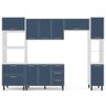 Armário de Cozinha Modulada Completa 5 Peças 310cm sem Tampo 100% Mdf Amara Politorno Móveis - 2
