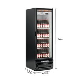 Cervejeira 570 Litros Frost Free Porta Vidro GCB-57 V PR Gelopar Preta 220v - 2