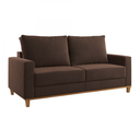 Ver imagem 2 de Conjunto Estofado Living + 1 Poltrona Napoles Marrom - Casa Giulia