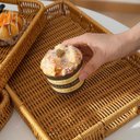 Ver imagem 2 de Bandeja Organizadora Retangular Vime Servir Café Temperos:marrom Claro