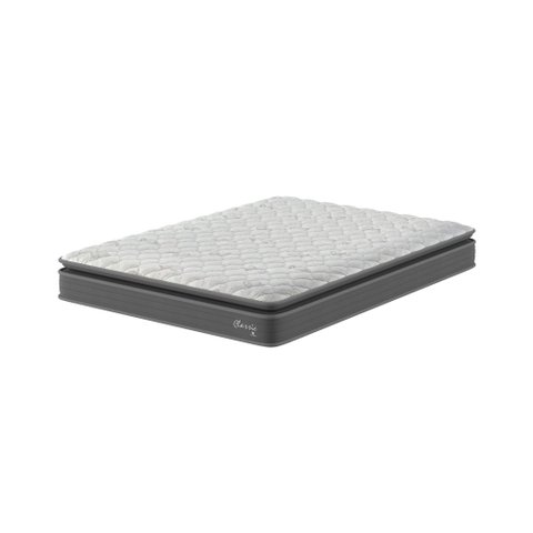 Colchão Casal Classic 20x 188x 138cm Branco/Cinza Montreal