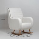 Ver imagem 3 de Poltrona Amamentação Balanço de Madeira Zen Branco