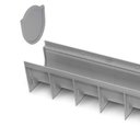 Ver imagem 5 de Calha Piso Plastica com Grelha - 15cm X 1.0 Metro - Roma