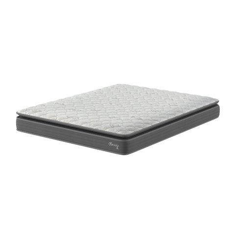 Colchão Queen Classic 24x 198x 158cm Branco/Cinza Montreal