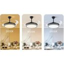 Ver imagem 3 de Ventilador de Teto Grande Lampada Led 3 em 1 Pa Retratil Controle Remoto Lustre Ajustavel Sala Quart
