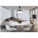 Ver imagem 5 de Ventilador de Teto Grande Lampada Led 3 em 1 Pa Retratil Controle Remoto Lustre Ajustavel Sala Quart