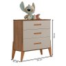 Cômoda Gaveteiro Infantil Ambiente Emilly Off White Carvalho - Canaã Baby - 3