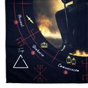 Ver imagem 2 de Toalha Tarot Tecido Exú Bandeira Cigana 70cm- Escolha Modelo:toalha Exú Capa Preta