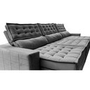 Ver imagem 4 de Sofá Retrátil e Reclinável 4,15m Cama inBox Big Puffer com SoftGel D40 Velupluma Cinza