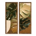 Ver imagem 4 de Kit 4 Quadros Decorativos Folhas Geométrico Sala Cozinha