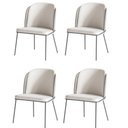 Ver imagem 1 de Kit 4 Cadeiras Tay para Sala de Jantar ou Área Gourmet-tecido Costas Linho 60-frente Linho 22