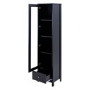 Ver imagem 5 de Cristaleira Ditália 1 Porta de Vidro 1 Gaveta E-962 cor:preto