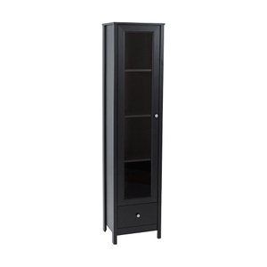 Cristaleira Ditália 1 Porta de Vidro 1 Gaveta E-962 cor:preto