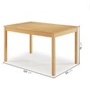 Ver imagem 2 de Mesa Madeira Maciça 4 Lugares com Bancos Mandacaru Yescasa Marrom/Amêndoa