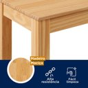 Ver imagem 5 de Mesa Madeira Maciça 4 Lugares com Bancos Mandacaru Yescasa Marrom/Amêndoa