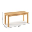 Ver imagem 3 de Mesa Madeira Maciça 4 Lugares com Bancos Mandacaru Yescasa Marrom/Amêndoa