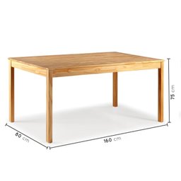 Mesa de Jantar 6 Lugares Madeira Maciça Mandacaru CabeCasa MadeiraMadeira - 3