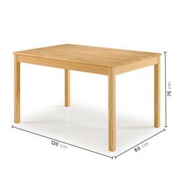 Mesa de Jantar 4 Lugares Madeira Maciça Mandacaru CabeCasa MadeiraMadeira - 3