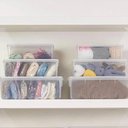 Ver imagem 2 de Kit 12 Cestos Organizadores Transparentes com Tampa 3,5l Plasvale Brinquedos Acessórios