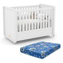 Ver imagem 1 de Berço Americano Tutto New Branco Soft e Colchão Baby Physical - Matic Móveis