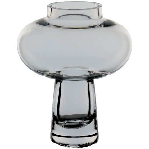 Vaso Decorativo de Vidro Transparente 20x16x16cm Enfeite Sala Mesa Estante