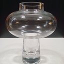 Ver imagem 4 de Vaso Decorativo de Vidro Transparente 20x16x16cm Enfeite Sala Mesa Estante