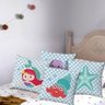 Kit 4 Capas Almofadas Decorativas Sereia 45x45 - Id Decor - 5
