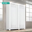 Ver imagem 2 de Guarda Roupa Solteiro 100% Mdf 2 Portas 2 Gavetas Ayla Acp Móveis Branco