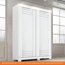 Ver imagem 6 de Guarda Roupa Solteiro 100% Mdf 2 Portas 2 Gavetas Ayla Acp Móveis Branco