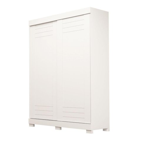 Guarda Roupa Solteiro 100% Mdf 2 Portas 2 Gavetas Ayla Acp Móveis Branco
