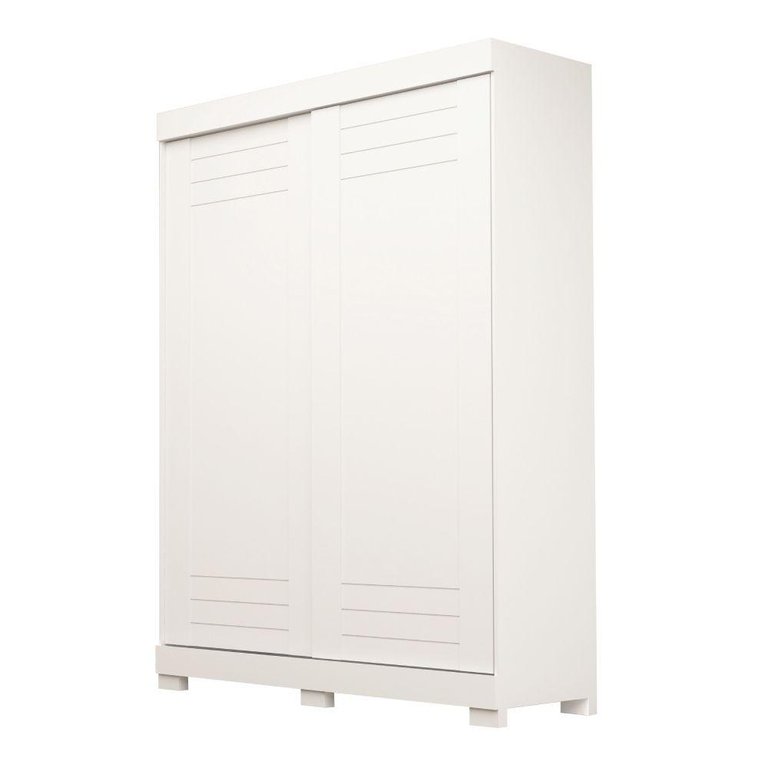Guarda Roupa Solteiro 100% Mdf 2 Portas 2 Gavetas Ayla Acp Móveis Branco