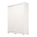 Ver imagem 1 de Guarda Roupa Solteiro 100% Mdf 2 Portas 2 Gavetas Ayla Acp Móveis Branco