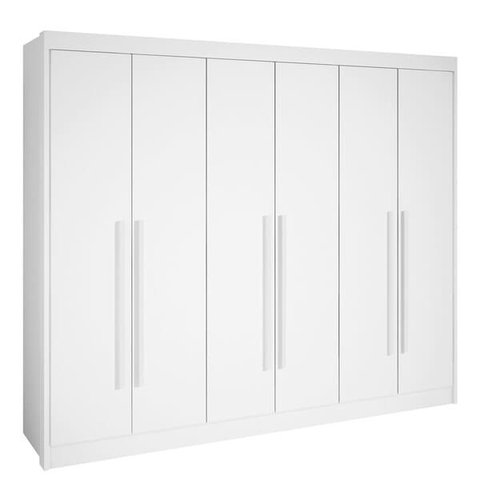 Guarda Roupa Casal 6 Portas 7 Gavetas - New Athos-Branco - Móveis D' Doro