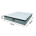 Ver imagem 5 de Cama Box Baú Queen Colchão Molas Pocket Ensacadas Tower 158x198x75cm Branco / Preto Gazin