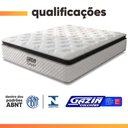 Ver imagem 6 de Cama Box Baú Queen Colchão Molas Pocket Ensacadas Tower 158x198x75cm Branco / Preto Gazin