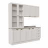 Cozinha Modulada Compacta 4 Peças com Armário Aéreo 2 Portas Vidro Arizona CabeCasa MadeiraOriginals - 3