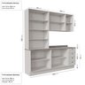Cozinha Modulada Compacta 4 Peças com Armário Aéreo 2 Portas Vidro Arizona CabeCasa MadeiraOriginals - 4