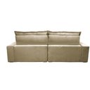 Ver imagem 2 de Sofa Retrátil e Reclinável 3,12m com Molas Ensacadas Cama Inbox Soft Tecido Suede Bege