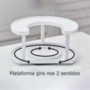 Ver imagem 2 de Prateleira Dupla Organizador Giratorio 2 Andares Cozinha Banheiro Porta Condimentos Tempero Mulituso