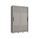 Ver imagem 4 de Guarda Roupa Roupeiro 2 Portas de Correr 235x152 cm Bordeaux Cinza Claro Casamia