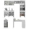 Armário de Cozinha com Bancada/mesa Gourmet Veneza Multimóveis Mp2174 Branco/preto - 4