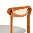Ver imagem 3 de Conjunto 2 Cadeira de Jantar Noronha Premium Moderna Mobília Quartzo/imbuia Natural